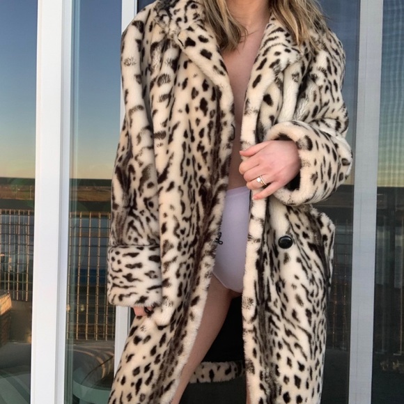 Vintage Leopard Faux Fur Teddy Oversized Jacket - Picture 12 of 16